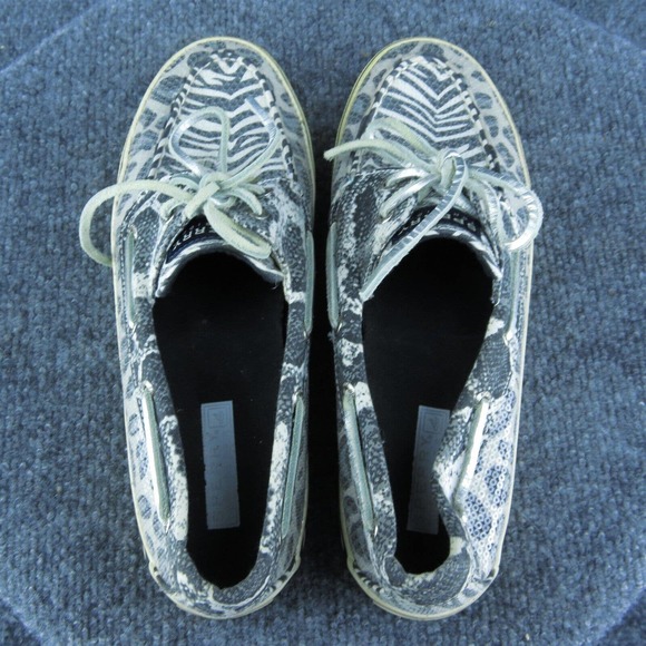 SPERRY‎ Women Boat Shoe Gray Fabric Lace Up Size 8 Medium - Picture 6 of 9